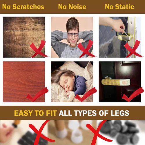 Vista 4 de 16 calcetines de silla de gato para patas de silla, protectores de suelo de patas de gato, calcetines para patas de silla para suelos de madera dura