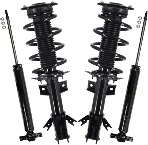 Vista 150 de Detroit Axle - Puntales y Amortiguadores para Chevy Traverse Buick Enclave GMC Acadia Saturn Outlook 2007-2012, 2 puntales delanteros con resorte