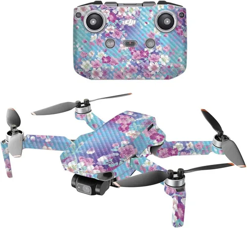 Vista 16 de MightySkins - Drone portátil de fibra de carbono compatible con DJI Mini 2, morado antiguo, acabado de fibra de carbono texturizado protector