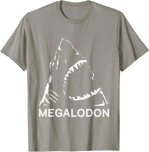 Vista 24 de Camiseta de paleontólogo prehistórico de tiburón gigante Megalodon, Negro