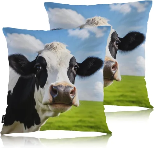 Vista 11 de Swono Juego de 2 fundas de almohada decorativas para el hogar de 18 x 18 pulgadas, diseño abstracto de color negro y amarillo, para sala de estar