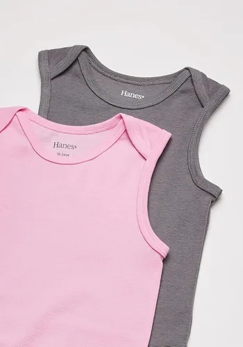 Vista 4 de Hanes Body unisex para bebé sin mangas Ultimate Flexy para niños y niñas paquete de 5
