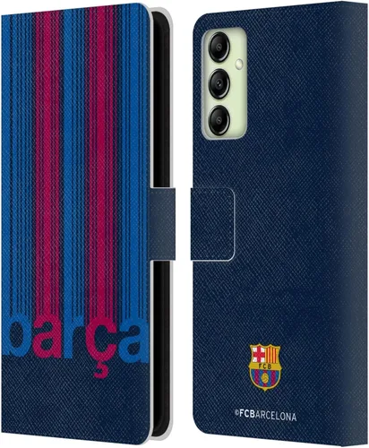 Vista 9 de Head Case Designs Officially Licensed FC Barcelona Ball Pattern Campions Leather Wallet Case Compatible with Samsung Galaxy A14 5G