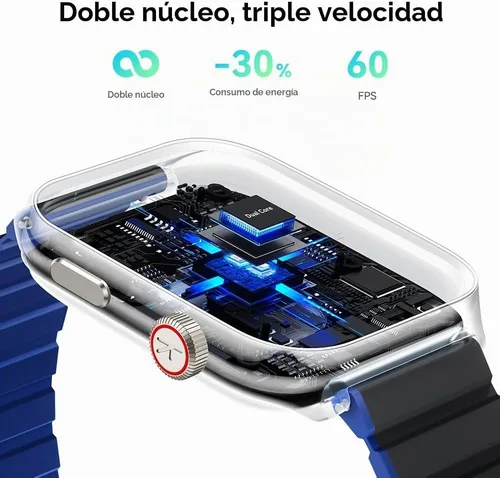 Vista 4 de Reloj inteligente para hombres y mujeres (respuesta/hacer llamadas), relojes inteligentes compatibles con Android y iPhone, pantalla AMOLED de 2.01