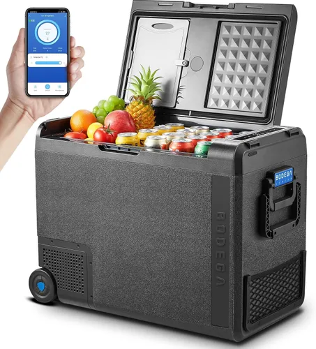 Vista 12 de BODEGA BODEGACOOLER - Refrigerador de coche de 12 voltios, refrigerador portátil para automóvil, congelador pequeño con 12/24 V CC (-4 ℉ ~ 68 ℉)