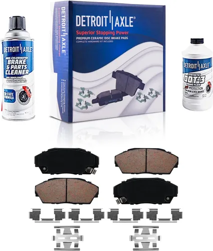Vista 28 de Detroit Axle - Kit de freno trasero para Chrysler Town & Country Dodge Grand Caravan VW Routan, repuesto de pastillas de freno de cerámica