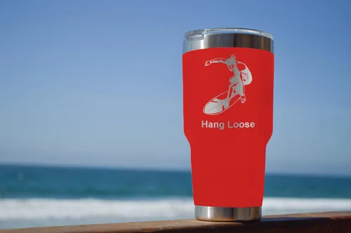 Vista 134 de LaserGram Vaso aislado al vacío de 20 onzas, notas musicales, grabado personalizado incluido (negro)