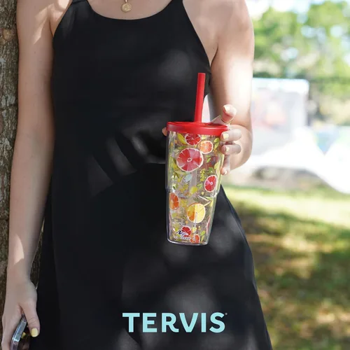 Vista 9 de Tervis Vaso aislado de doble pared para pesca fabricado en Estados Unidos, con aislamiento de doble pared, mantiene las bebidas frías y calientes