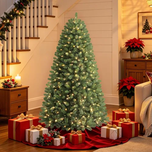 Vista 5 de Alupssuc 5ft Classic Spruce Artificial Prelit Christmas Tree