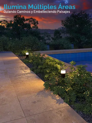 Vista 4 de LEONLITE Paquete de 4 luces de camino de bolardo de bajo voltaje, 5W 400LM, 3000K