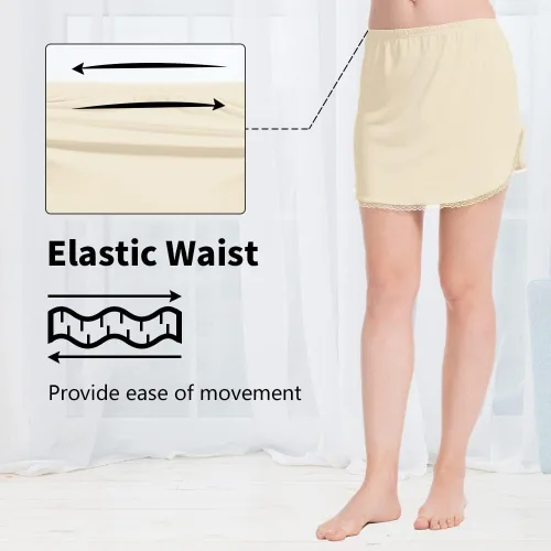 Vista 2 de MANCYFIT Falda corta para mujer, con abertura y encaje