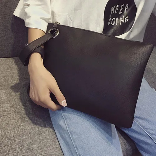 Vista 3 de Mily Bolso de mano de gran tamaño, bolso de mano con cadena de embrague, bolsa plegable