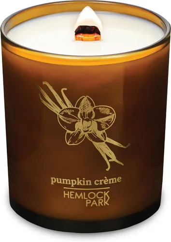 Vista 13 de Hemlock Park Vela de mecha de madera ámbar y dorada hecha a mano con cera de coco natural (estándar de 7.2 onzas, ámbar) Crackling Wood Wick