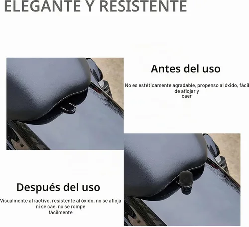 Vista 5 de Tornillo de perno de asiento de aleación de aluminio negro adecuado para Harley Davidson 1996-2024 (1 perno)