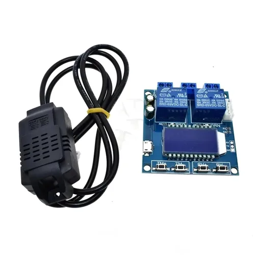 Vista 6 de SHT20 Humidity Temperature Controller DC 12V 0-100% RH -20-60 Celsius Digital Display 2-Channel Relay Module