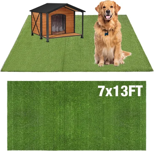 Vista 9 de GLOBREEN Almohadilla de césped para perro, tamaño grande - 2 pies x 6 pies, césped de entrenamiento sanitario para perros, césped artificial