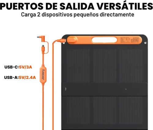 Vista 5 de Jackery SolarSaga - Panel solar portátil de 200 W, paneles solares bifaciales plegables IP68, compatible con estación de energía Jackery Explorer