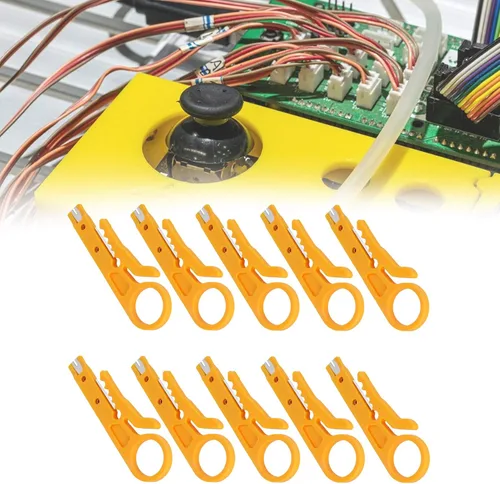 Vista 4 de Mini pelacables, pelacables de red, cortador de perforación para cable de alambre de red, pelacables de categoría 5e, necesidades diarias