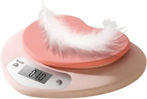 Vista 7 de Linda báscula de alimentos, báscula digital en forma de corazón con pantalla LCD recargable para cocinar, hornear, pesar alimentos [0.04 oz/11.0 lbs]