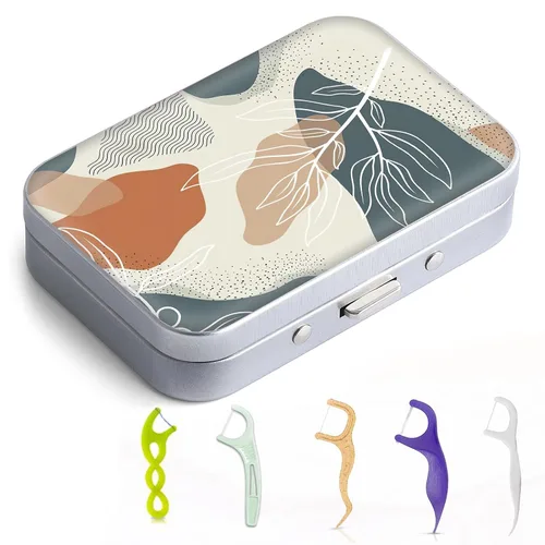 Vista 26 de Caja portátil de hilo dental Gerkia, fácil de almacenar palillos de hilo dental de varios tamaños, dispensador portátil de hilo dental es perfecto