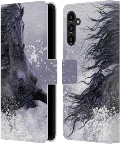 Vista 321 de Head Case Designs Officially Licensed Laurie Prindle A Morgan Christmas Western Stallion Leather Wallet Case Compatible with Samsung Galaxy A07 4G