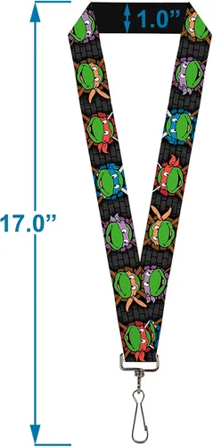 Vista 3 de Hebilla Abajo Cordón-1.0"-Classic TMNT Expessions/Battle Gear Gray/mu