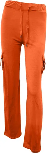 Vista 3 de Pantalones deportivos para mujer, pantalones cargo de pierna ancha, leggings de yoga de tiro alto con bolsillos, talla grande, pantalones de pierna