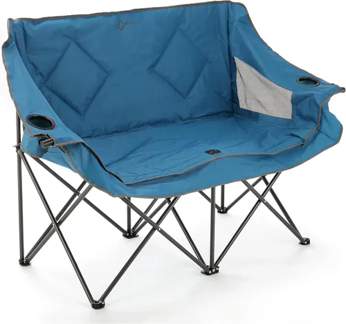 Vista 12 de ARROWHEAD OUTDOOR Silla de camping plegable portátil doble Duo con 2 tazas y soporte para copas de vino, bolsa de transporte, soporta hasta 650
