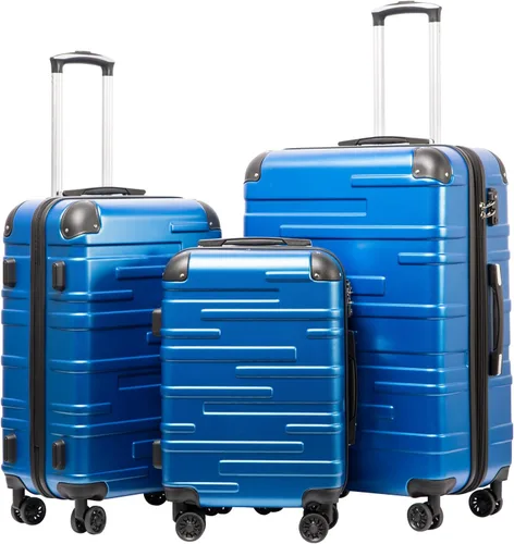 Vista 23 de Coolife Maleta extensible (solo 28") con cerradura TSA Spinner 2-Gris