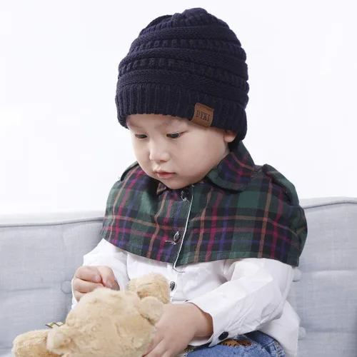 Vista 5 de Gorros de punto cálidos de invierno para niños y niñas, gorros suaves para bebés y niñas