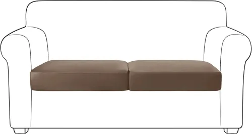 Vista 63 de Yates Home Funda de cojín de piel sintética para sofá, impermeable, elástica, para asiento de caravana, sofá biplaza, protector de muebles, funda