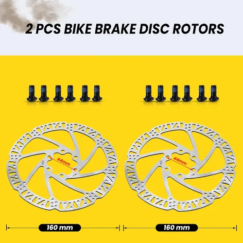 Vista 6 de Hycline Juego de frenos hidráulicos Ebike de 4 pistones: Zoom H876E 2-PIN Power-Off Kit de freno de disco de bicicleta eléctrica incluido rotores