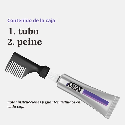 Vista 3 de Touch of Gray de Just For Men, 1 aplicación, paquete de 3 unidades, paquete de de 2, Marrón Touch of Gray light brown instantly blends away grays