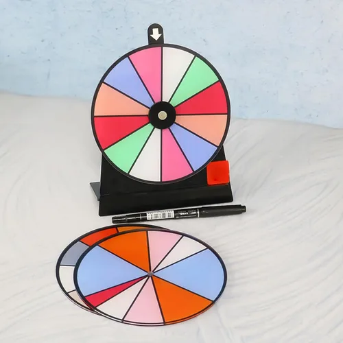Vista 5 de Generic Rueda giratoria, rueda de premio, rueda de ruleta, rueda de premio con soporte, para juego de la fortuna, juego giratorio desmontable
