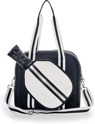 Vista 7 de Lindas Bolsas de Pickleball para Mujeres y Hombres, Bolso Tote de Pickleball para Mujeres, Bandolera de Pickleball para Mujeres