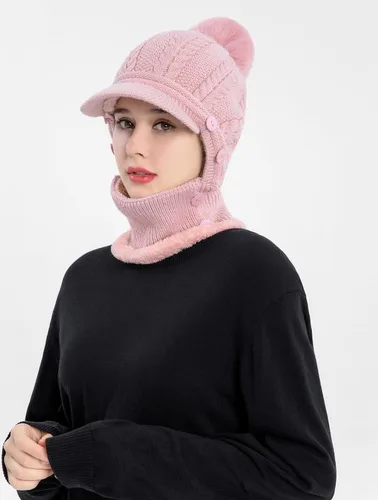 Vista 54 de HUAMULAN Gorro de invierno de una pieza para mujer, pasamontañas de forro polar, pasamontañas, máscara facial, bufanda, orejeras, esquí, nieve