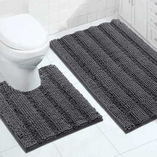 Vista 61 de Turquoize Alfombra de baño de chenilla de lujo para baño, extra absorbente, alfombra de ducha de microfibra antideslizante para baño, alfombra Aqua