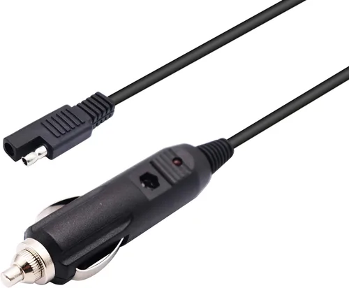 Vista 3 de Cable de encendedor de cigarrillos SAE, enchufe macho de encendedor de cigarrillos de 12 V a SAE de 2 pines, conector de desconexión rápida