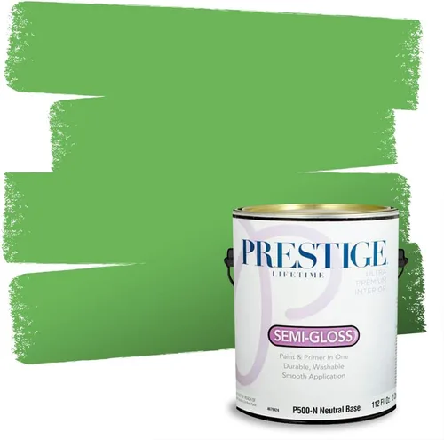 Vista 160 de PRESTIGE Pintura exterior e imprimación en uno, aloe, plano, 1 galón