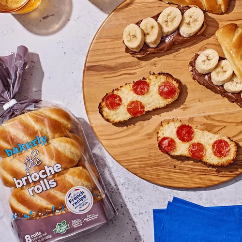 Vista 3 de bakerly Brioche Rolls Pack of 6, 8-Count, Non-GMO, No Artificial Colors or Flavors (48 Total Brioche Rolls)