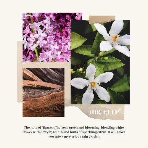 Vista 8 de Airkeep Juego de difusor de varillas – 3.38 onzas líquidas (3.4 fl oz), difusor de aroma de bambú para el hogar, incluye 8 varillas difusoras