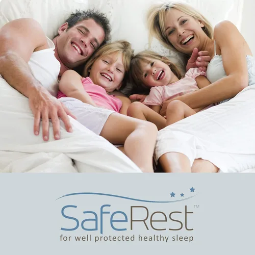 Vista 7 de Protector de almohada SafeRest Premium, hipoalergénico, a prueba de chinche de cama, con cierre zipper e impermeable, Algodón, Blanco, Estándar
