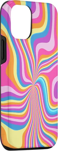 Vista 3 de Funda psicodélica psicodélica para iPhone 15 Groovy Liquid Swirl Retro de los años 70 y 80