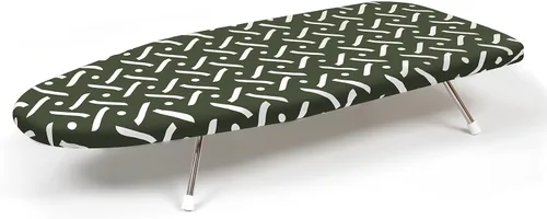 Vista 10 de Tabla de planchar de mesa de 12 x 29 pulgadas, tabla de planchar plegable portátil con acolchado de fieltro grueso, cubierta resistente al calor
