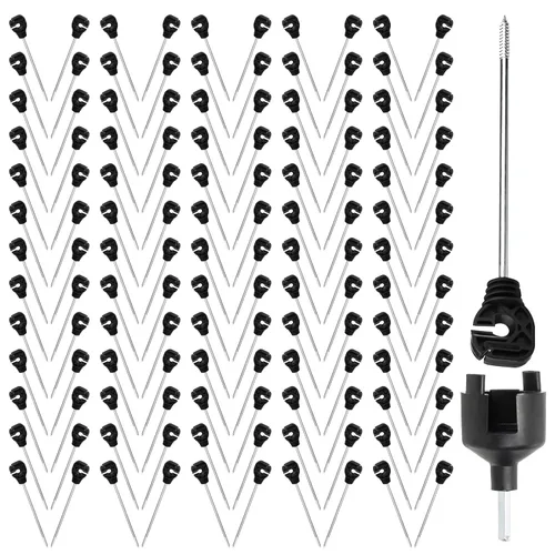 Vista 7 de Esgrima eléctrica Premium Stand Off/brazo largo Aislador multiusos para Polywire/Polytape/Cuerda/Alambre PK25