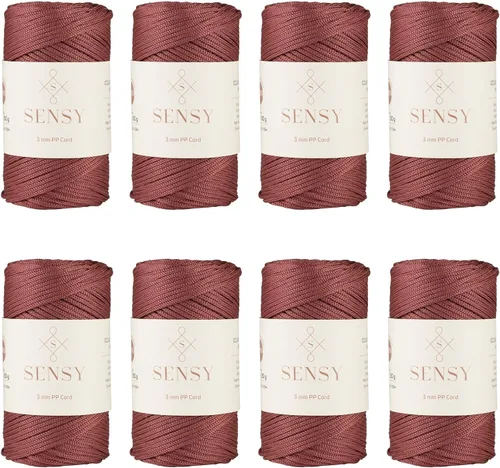 Vista 37 de Cuerda de poliéster Sensy Premium de 3 mm, 120 metros, 100% cordón de polipropileno, cuerda de macramé de 3 mm, cordón para bolsos de ganchillo