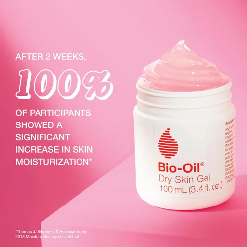 Vista 4 de Bio-Oil Gel para piel seca, hidratante facial y corporal, hidratación de absorción rápida, con emolientes calmantes y vitamina B3, no comedogénico