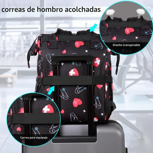 Vista 5 de Mochila de Enfermera Gatycallaty, Corazón, Estándar