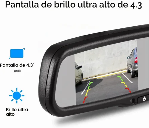 Vista 3 de Cámara espejo AUTO-VOX M8 con pantalla táctil IPS de 4.5" Full HD 1080p.