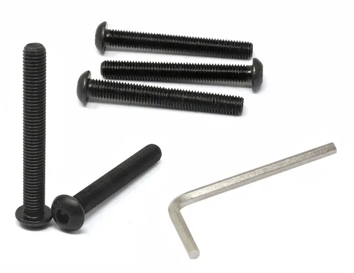 Vista 75 de iexcell 100 piezas de rosca M2.0.197 x 0.157 in paso de 0.018 in de acero aleado 10.9 grado hexagonal cabeza botón cabeza tornillo tornillo kit